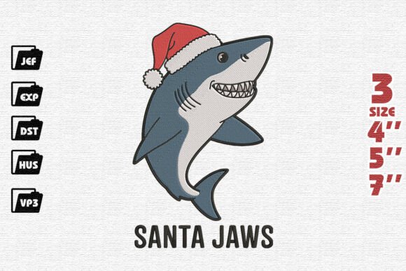 Santa Jaws: A Whimsical Holiday Design
